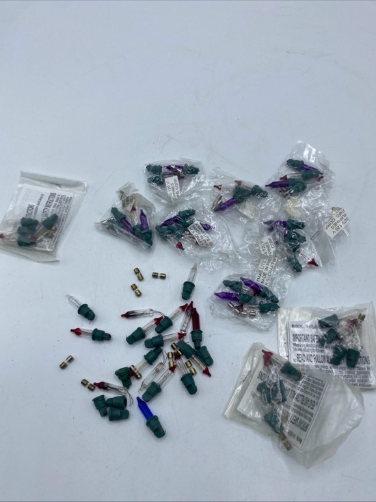Other - Christmas Bulb Replacement Bulbs. Approx 50 Colored & White Lights Fuses Purple